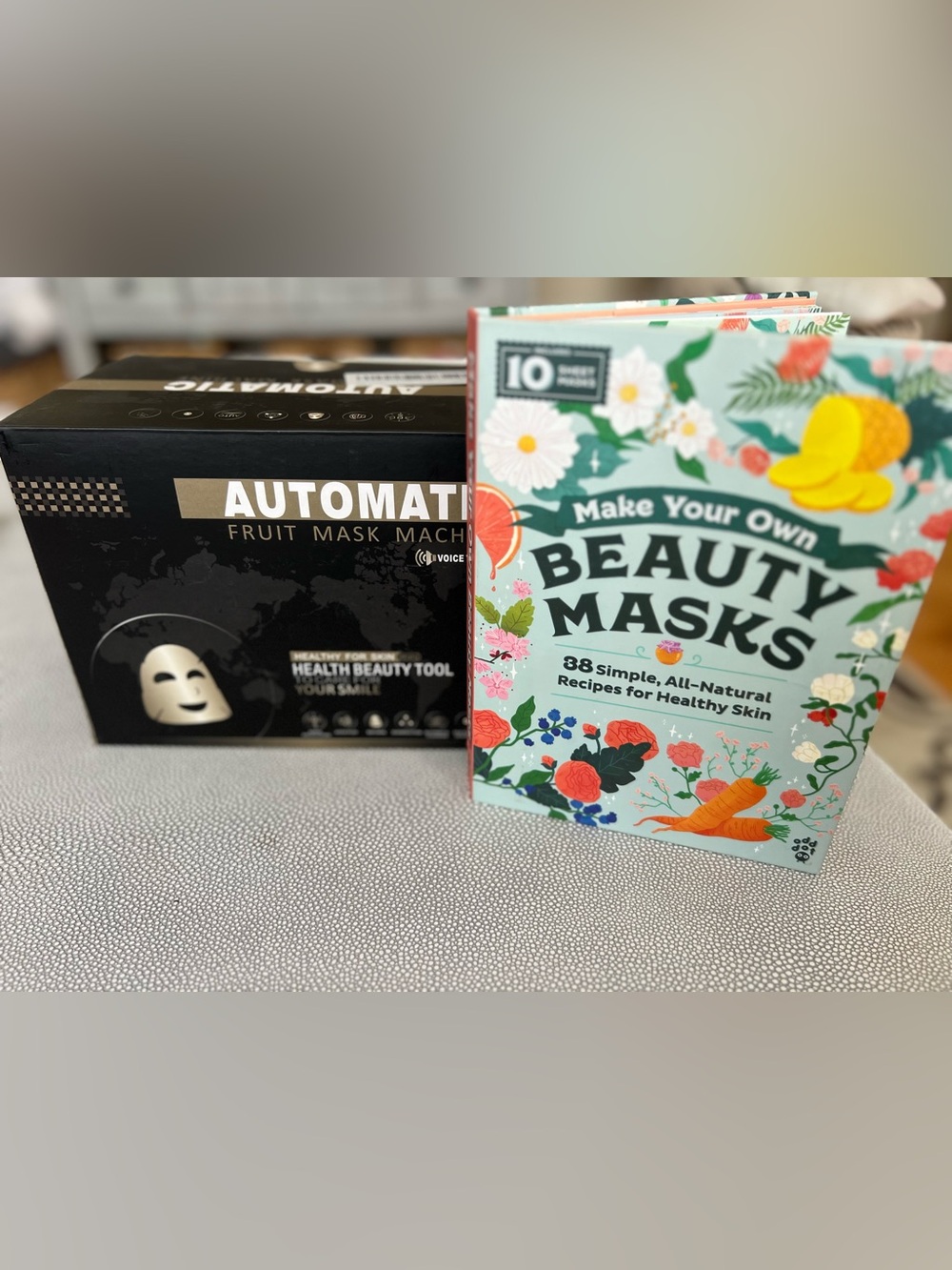 NWT Bundle Beauty Mask Book & Automatic Fruit Mask Machine - Mint, Black